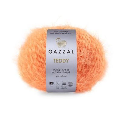 Пряжа Gazzal Teddy (6544); Состав: 40% Супервош мериносовая шерсть, 60% ПА; 50 г / 150 м
