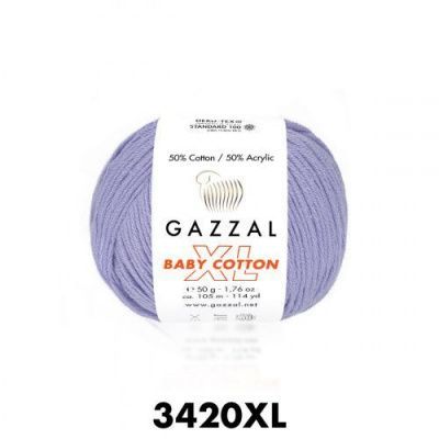 GAZZAL  BABY COTTON XL  3420 - 50% Хлопок, 50% Акрил 50 г/105 м
